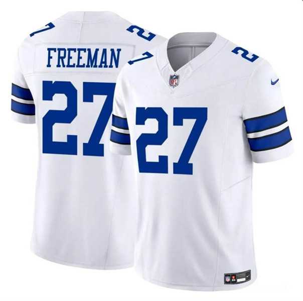 Youth Dallas Cowboys #27 Royce Freeman White 2023 F.U.S.E. Vapor Untouchable Limited Stitched Jersey Dzhi